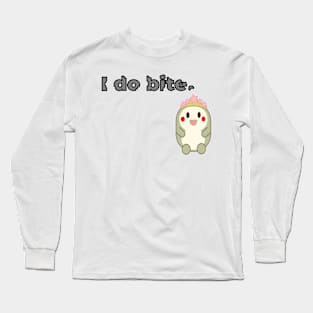 I do bite. cute 3 (Black frame) Long Sleeve T-Shirt